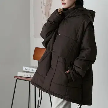 [ forksy. ] 후드 베스트 & 미들 기장 블루종 세트 아우터