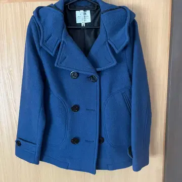 coen 파란색 피 코트 M