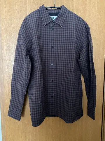 MHL. 체크 무늬 긴팔 셔츠 L 사이즈