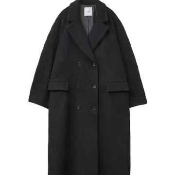 CLANE 더블 울 롱 코트 블랙