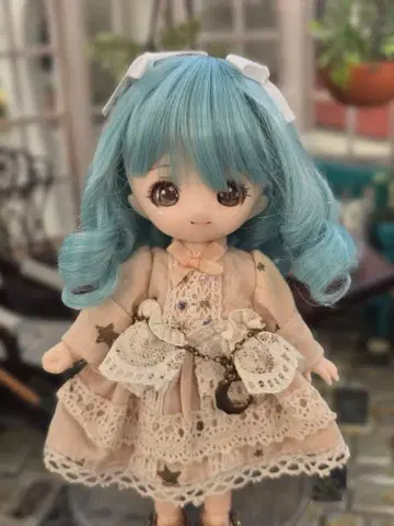 오비츠11용 가발 (4.5인치) 블루 세로말이 롤