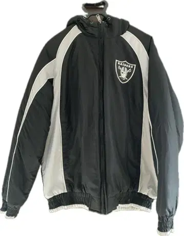 RAIDERS 후드 부착 충전솜 나일론 자켓 L 사이즈