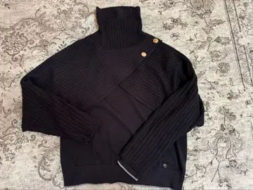[ 매킨토시 런던 ] 블랙 트윈 니트 리브 하이넥 & 스웨터