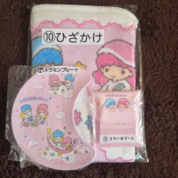 키키라라 복권 무릎담요, 거울&빗, 멜라민 플레이트 3종 세트