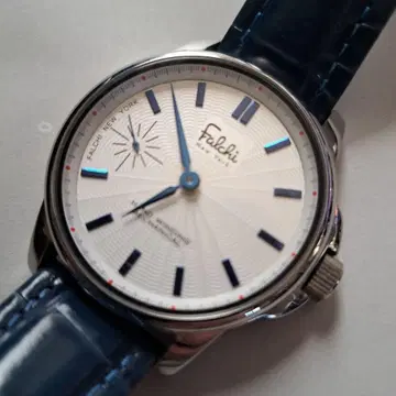 Falchi 수동 와인딩 시계 실버/네이비