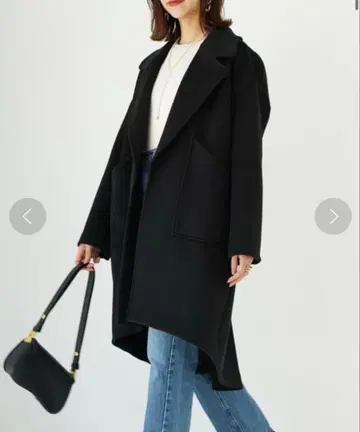 택 포함 새상품 CIEL'AIR 롱 코트 블랙 여성용