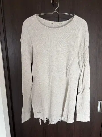 ANC-GT37 데미지 와플 크루 긴팔 T셔츠 사이즈 2