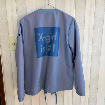 X-girl 버튼식 자켓 블루/오렌지