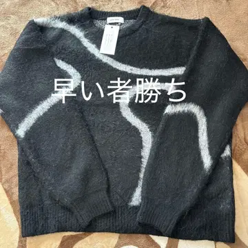 MONO-MART 블랙 x 화이트 M 사이즈 긴팔 스웨터