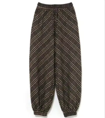 andmary Monica check loose pants beige