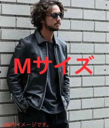 NANO UNIVERSE 시어링 가죽 명작 싱글 라이더 M 사이즈