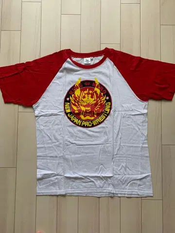 아수라  T셔츠 사이즈 XL 래글런 빅 로고 신일본 프로레슬링 구제 의류