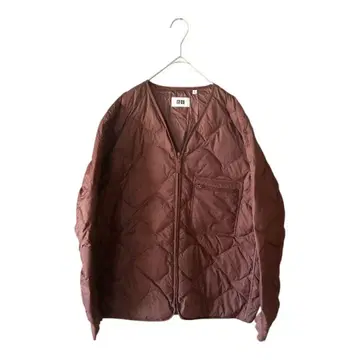 [ 새상품급 ] 유니클로U 리사이클 다운 자켓 브라운 XL