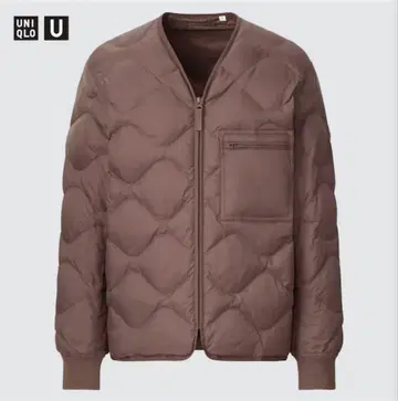[ 새상품급 ] 유니클로U 리사이클 다운 자켓 브라운 XL