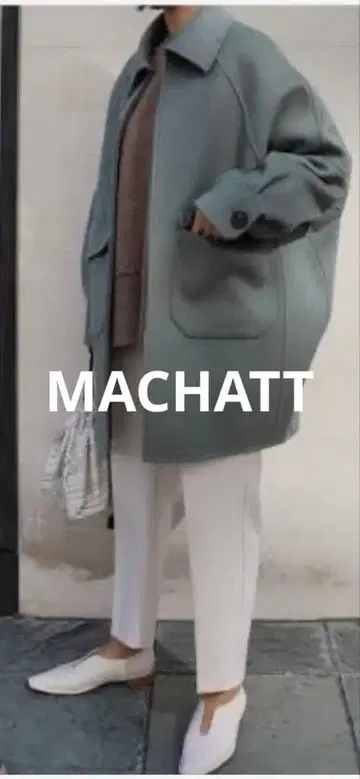 MACHATT 마차트 울 지퍼 리버 코트