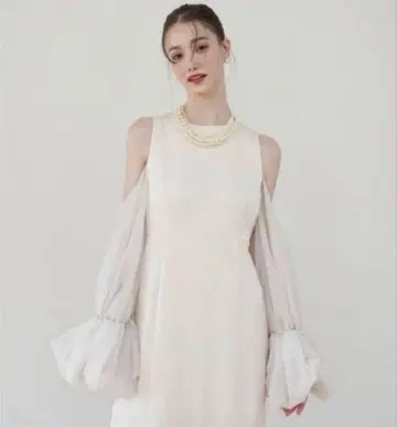 [ 미사용 ] Acka. sheer melt sleevedress