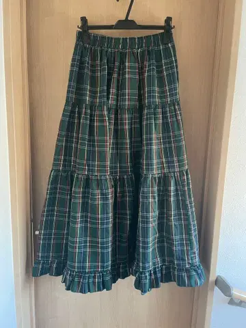 푸뉴즈 PUNYUS 타탄 체크 롱 캉캉 스커트