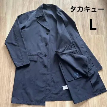 TAKAQ 블랙 스텐카라 코트 L 사이즈