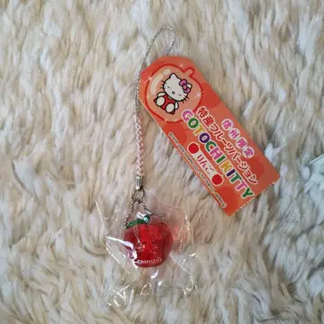 지역 한정 키티 신슈 한정 사과 특산 과일 매달기 스트랩 레어 2009