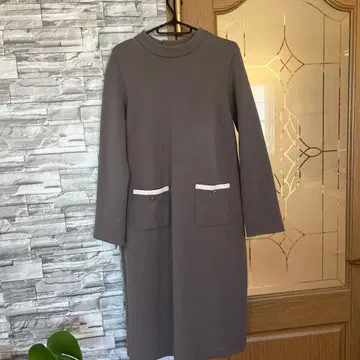 SHIPS any NAVY BLUE 더블 피케 색 원피스