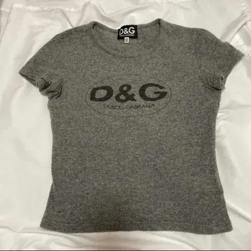 D&G 그레이 반팔 티셔츠