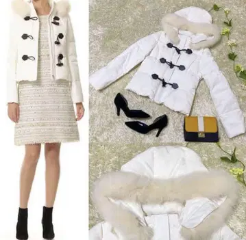 미라인 고급 더플 스타일 숏 다운 코트 Aveniretoile