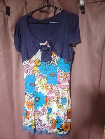 일품 Auvishan 멋진 패턴 플라워 프린트 슬리브리스 튜닉