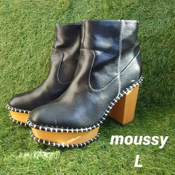 새상품급 moussy 우드 밑창 첼시 부츠 L