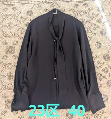 23구 보타이 블라우스 40 네이비
