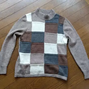패치워크 터틀넥 스웨터