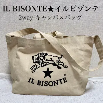 [ IL BISONTE ] 일비종떼 토트백 캔버스 원단 2way