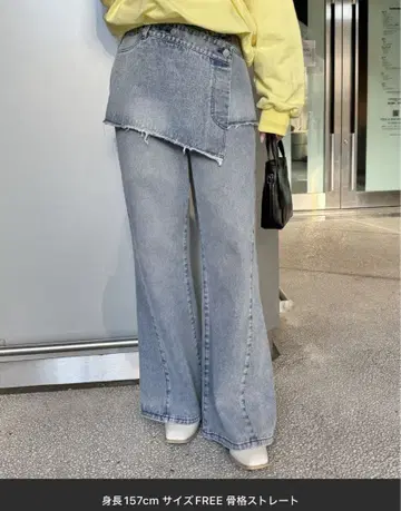 [ 미사용 새상품 ] mline 스트레이트 플레어 데님 사이즈 2