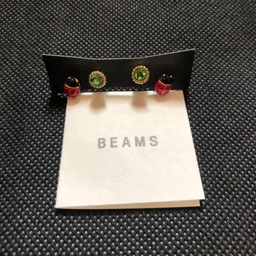 미사용 새상품 BEAMS 귀걸이 세트 큐빅 무당벌레 애로우즈