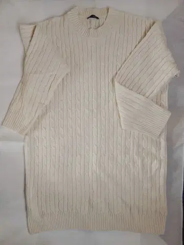 시착만 한 M 니트 원피스 캐시미어 터치 케이블 스웨터 복슬복슬