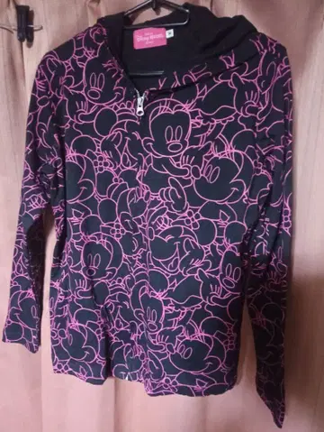 disny 미키 미니 마우스 올 패턴 프린트 후드 부착 후드티