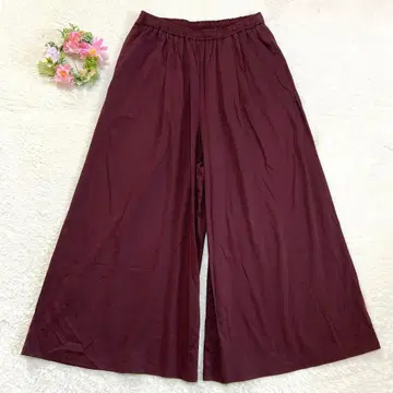 새상품급 [qualite] 턱 와이드 팬츠 플레어 팬츠 S 허리밴딩