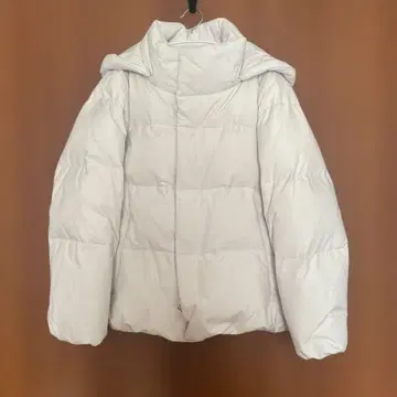 ROPE PlCNIC 화이트 후드 부착 다운 자켓