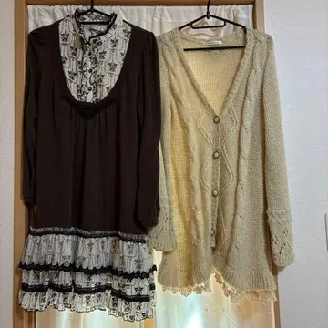 axes femme 원피스 axes femme 롱가디건 2점