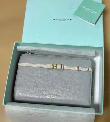 새상품급 사만다 타바사 쁘띠 초이스 라이트 블루 계열 접이식 지갑