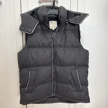 Natural Story 후드 부착 다운 베스트 M 사이즈 그레이