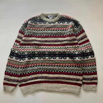 USED 90S CAMBRIDGE CLASSICS 페어아일 패턴 니트