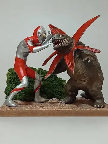 울트라맨 대 가보라 [전광석화 작전] 미니 디오라마 (hg 시리즈 사용)