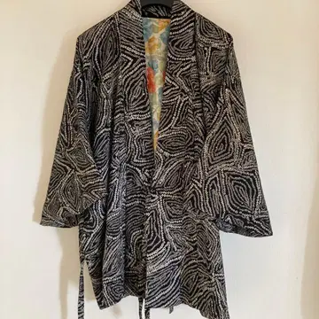 총무늬 한텐 겉옷 리메이크 순수 실크