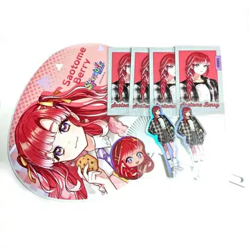 니지산지 사오토메 베리 폴라로이드 스티커 부채 GRAY x ACCENT