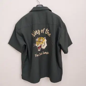 호랑이 자수 반팔 셔츠 M