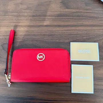 MICHAEL KORS 레드 장지갑