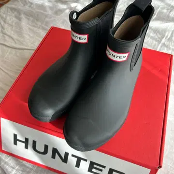 HUNTER 블랙 레인부츠
