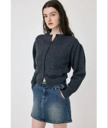 MOUSSY 버튼 업 니트 가디건