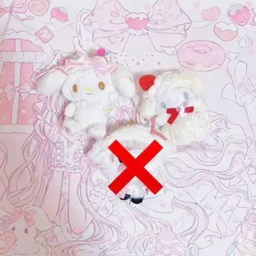 산리오 당신의 색 마이멜로디 쇼트 케이크 마스코트 45주년 2점