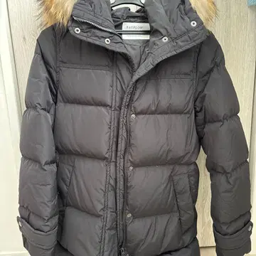 BAYFLOW 블랙 다운 자켓 퍼 포함